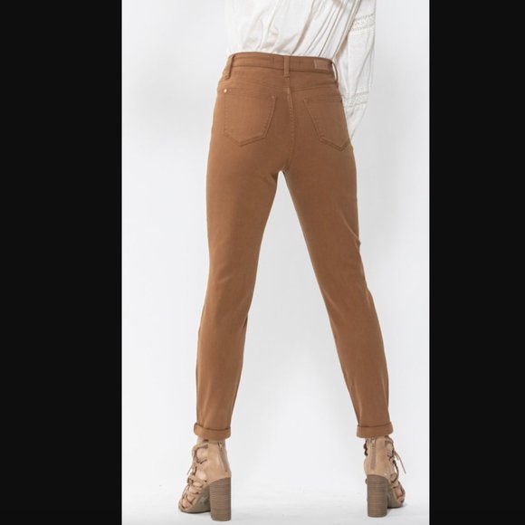 Judy Blue High Waist Brown Slim Fit - Picture 4 of 6